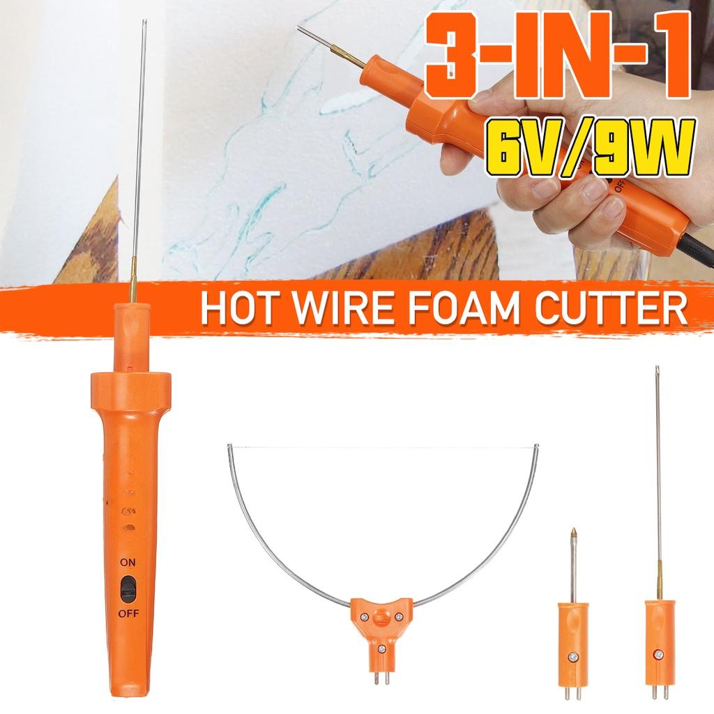 3 In 1 Portable Electric Cutting Pen Foam Cutter Pen Die-Cut Machines Stainless Steel Styrofoam Cutting Tool Set Heating Wire