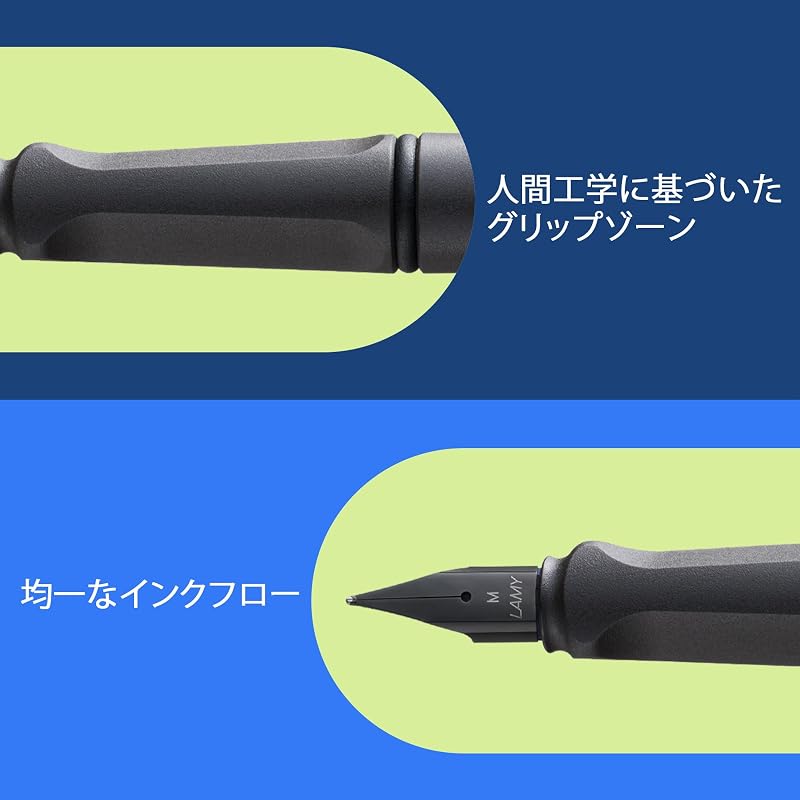 LAMY Safari Fountain Pen, Extra Fine Nib (EF), Black, L17-EF, Dual-Use (Converter Sold Separately), Genuine Imported Product