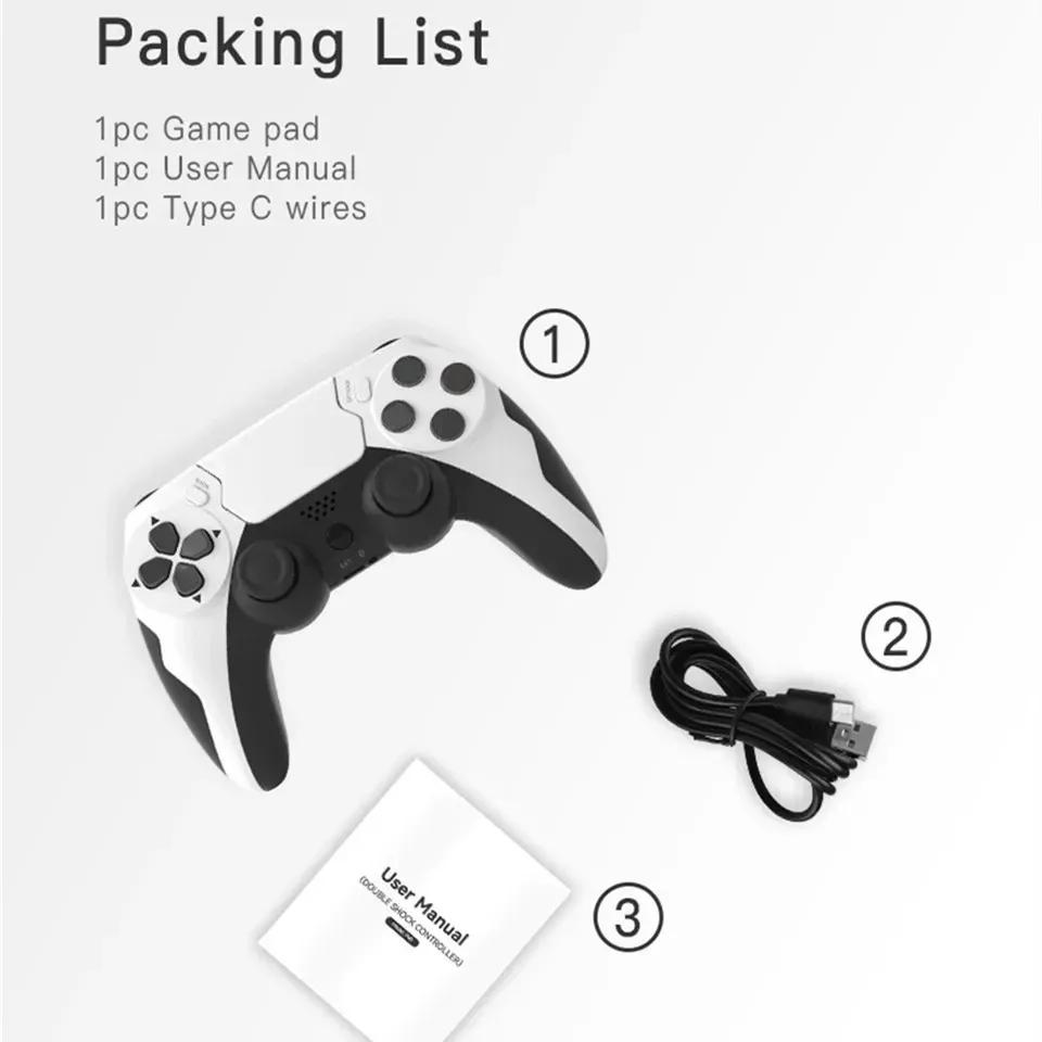 Wireless Controller Bluetooth Gamepad Double Vibration 6Axis Joypad Touchpad Microphone Earphone Port For PS4 PS3 PC