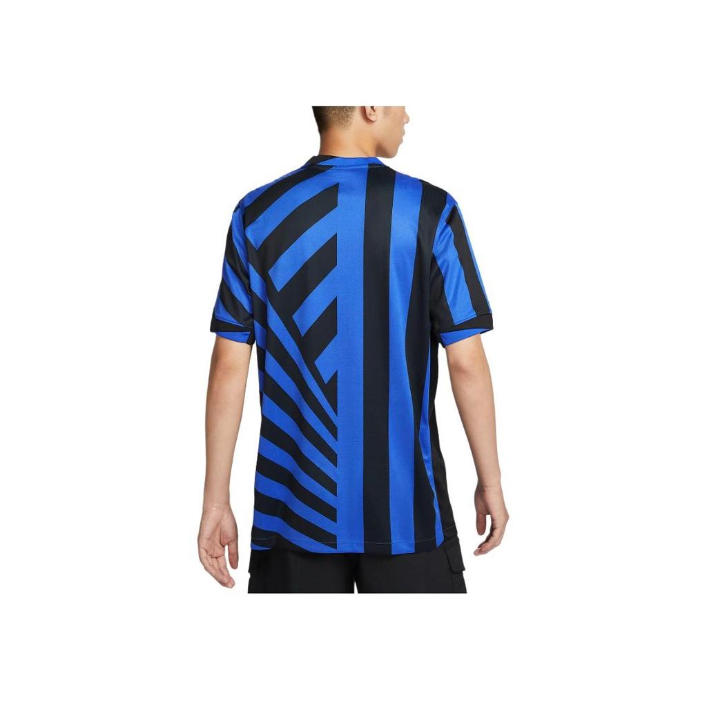 Nike Camisa de Futebol de Manga Curta para Casa da Moda com Logotipo da Inter de Milão Masculino tops Preto Azul FN8787-440