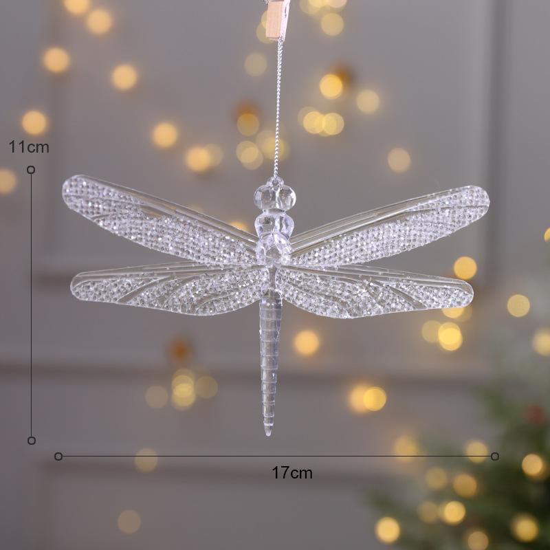 Snowflake Icicle Drop Ornaments Crystal Christmas Tree Transparent Decoration Pendant Christmas Home Decoration Navidad 2023