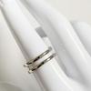 Korean Style Double Layer Open Index Ring for Women - Smooth, Simple Design