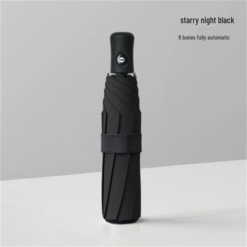Starry Night Black Automatic UV Protection Umbrella