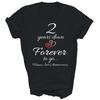 2 Years Down Forever To Go Happy 2nd Anniversary Unisex Shirt Gift