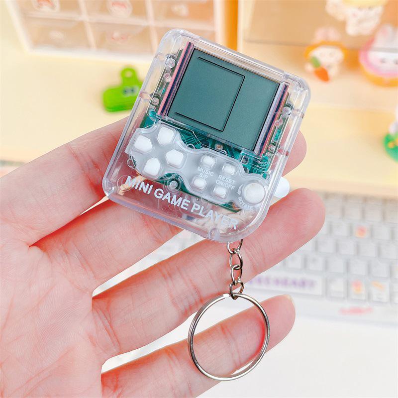 Mini Cartoon Whack-a-Mole Handheld Game Keychain - Fun Puzzle Toy for Students