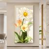 Nordic Chic White Yellow Flower Canvas Painting Sunflower Posters and Prints Tulip Vase Wall Art for Porch Room Wall Decor