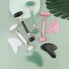 2pcs Double-end Gua Sha Massage Roller Neck Face Board Facial Skin Lifting Scraper -Wrinkle Beeswax Stone Scraping Massager
