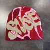 Street Style Letter Pattern Casual Warm Neutral Knitted Hat Fall For
