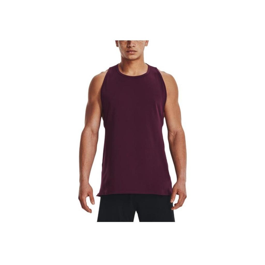 Under Armour Solid Color Crew Neck Sleeveless Vest Men Tops Rock-Purple 1378990-572