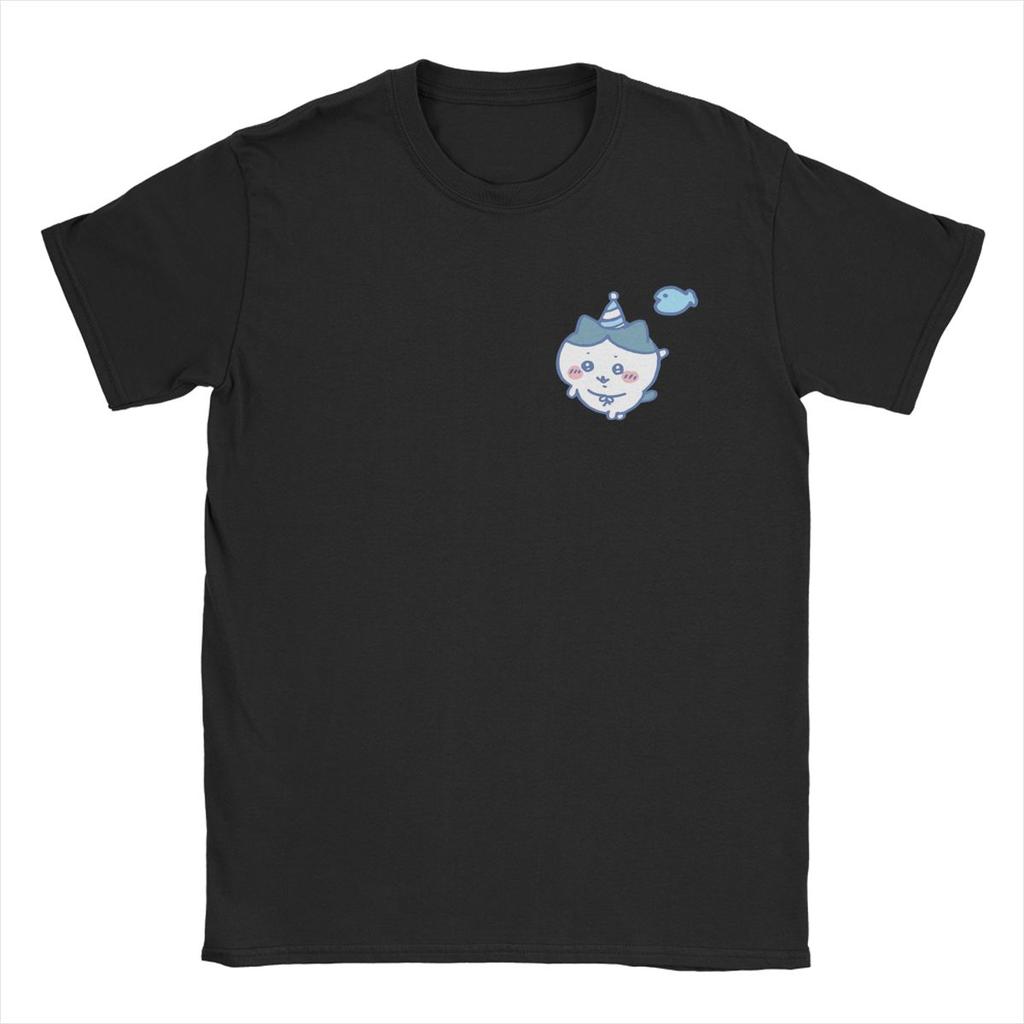 Men's T-Shirts Chiikawa Blue Casual Cotton Tee Shirt Short Sleeve T Shirts Crewneck Tops Unique