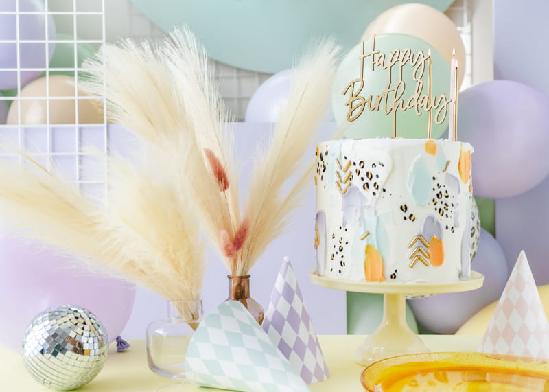 Partydeco Trawa Pampasowa Sztuczna10X45 Cm Jasny Kremowy