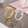 Stilvolle Offene Ringe Mode Drachenförmige Ringe für Damen Mädchen Verstellbare Ringe Elegantes Accessoire Schmuckstück für Damen