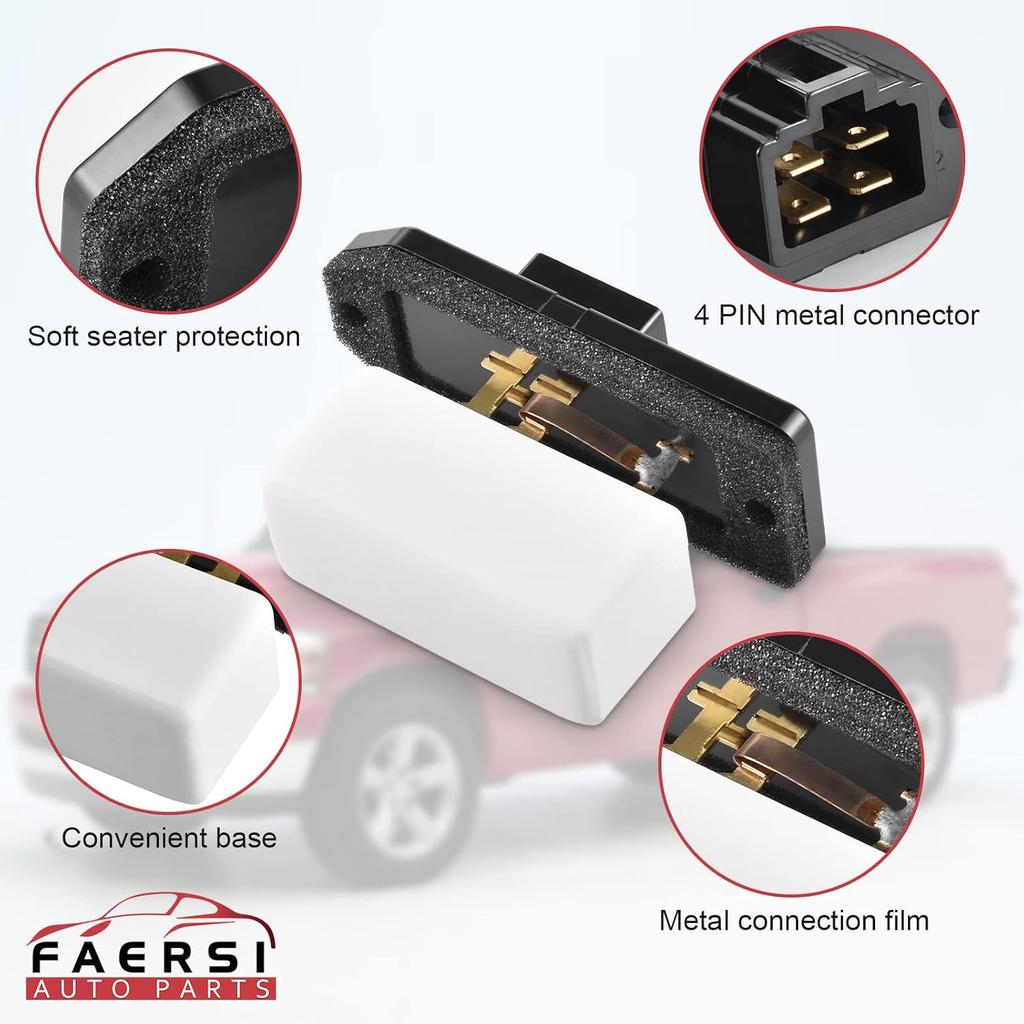 FAERSI HVAC Fan Blower Motor Resistor Replacement For 1994-2008 Dodge Ram 1500 2500 3500 Pickup,1993-1999 Grand Cherokee Replaces RU109 973020