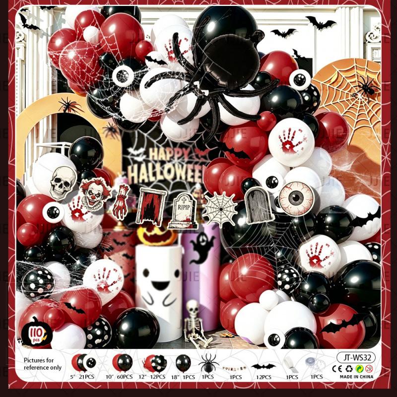 Halloween Aluminum Film Balloon Arch Party Scary Atmosphere Background Arrangement