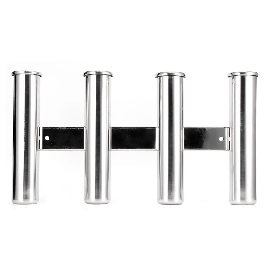 Fishing Rod Holder 4 Tube Racks Vertically Mounted Stainless Steel Hardware for Marine Yacht Boat