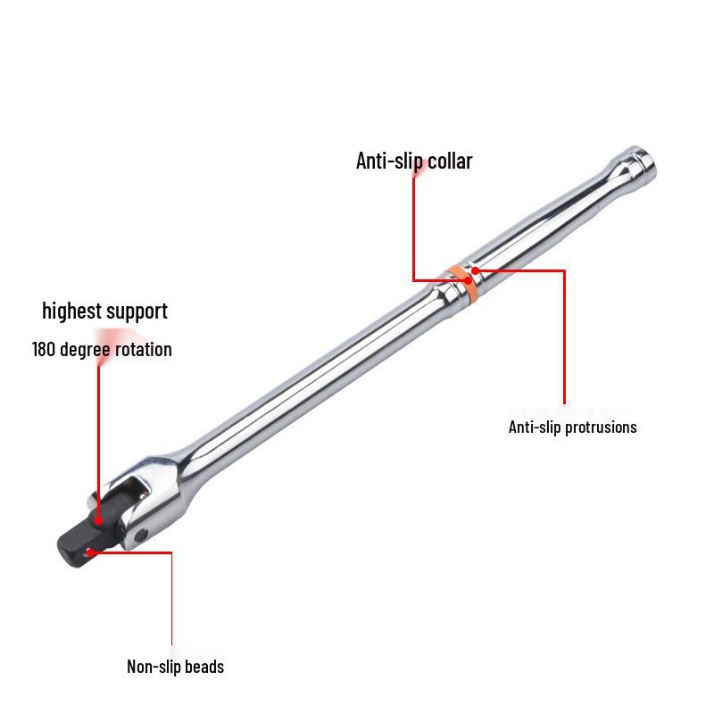 F-Handle Steering Fly Extension: Adjustable Head & Universal Bend Bar Socket Wrench