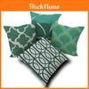 Luxurious Green Geometry Cotton Linen Pillow Case Cushion Pad For Bed Sofa Car Office Decor