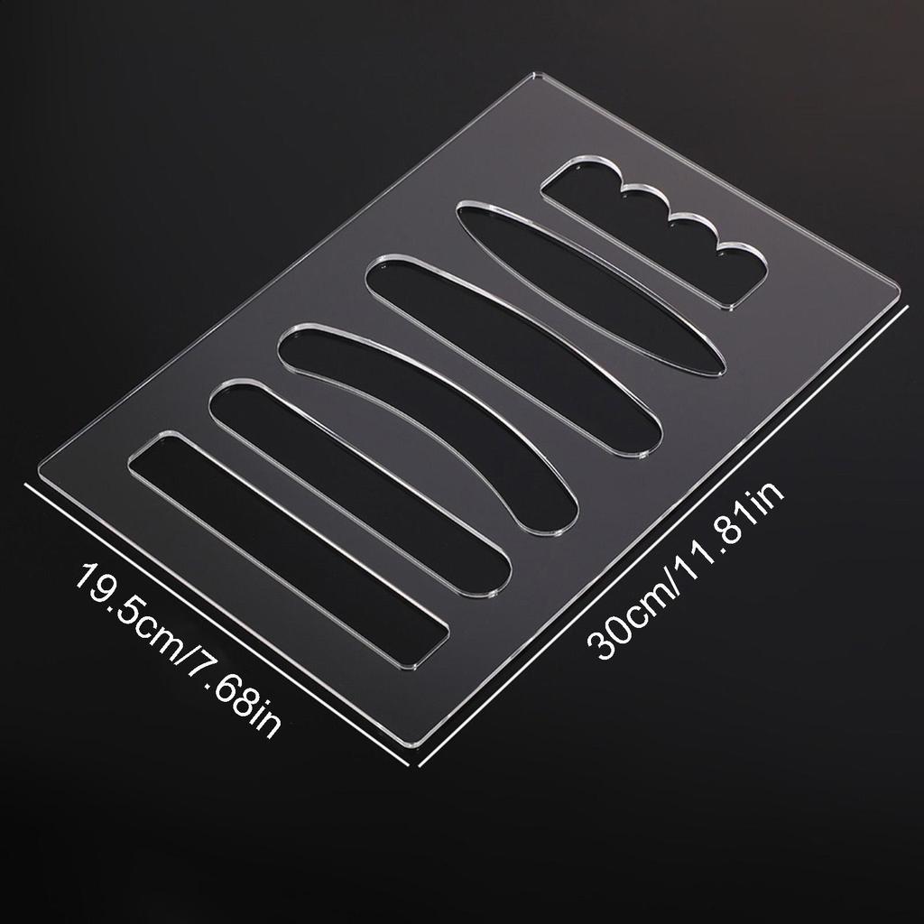 Woodworking Router Template 6-in-1 Acrylic Grab Handle Router Template 19.5x30cm/7.68x11.81 Inches Valet Tray Router Templates