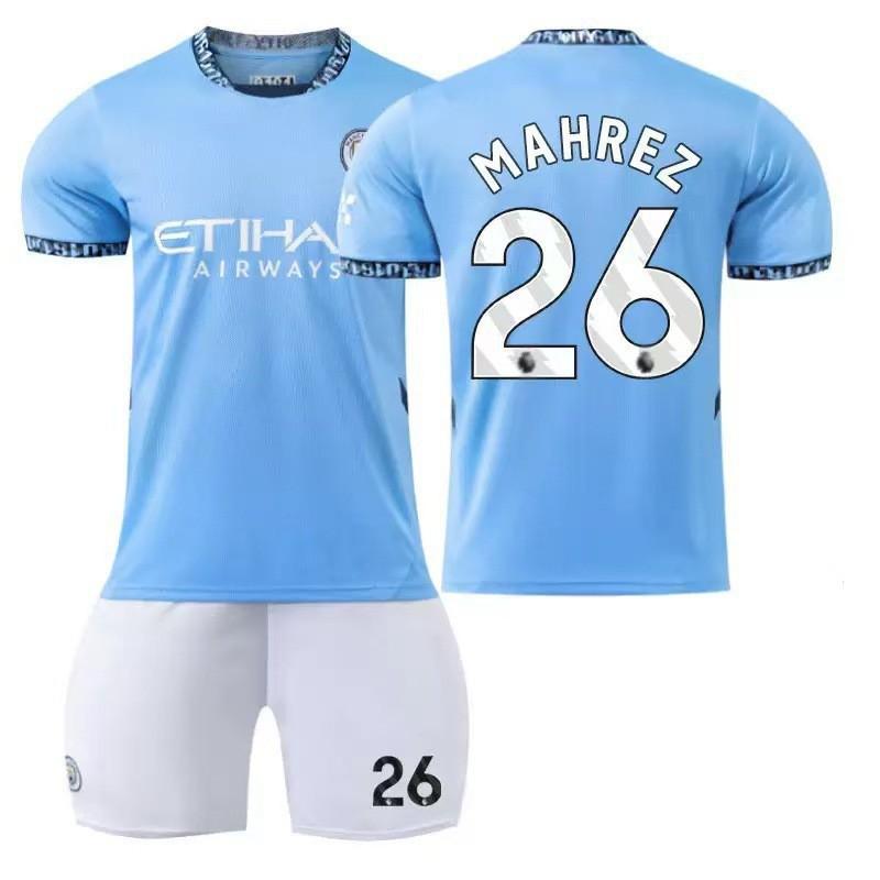 2425 Manchester City Jersey Home No. 9 Harland 17 De Braunet 10 Gralish Football Shirt Set