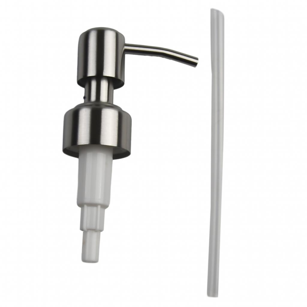 304 Stainless Metal Dispenser Replacement Soap Pump Liquid Lotion Bottle Head