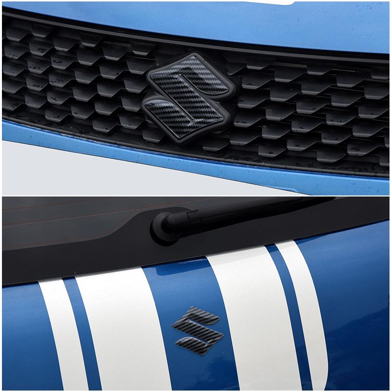 Capó del Coche Delantero y Trasero Marca de Cola ABS Logo Parrilla Delantera Pegatina de Insignia del Compartimento Trasero Para Accesorios Suzuki Swift ALTO