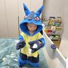 Lucario Kigurumi Kids Onesies Boy's One-Piece Pajamas Cartoon Cosplay Costume For Christmas Halloween Fleece Sleepwear Anime Homewear Party Pijamas