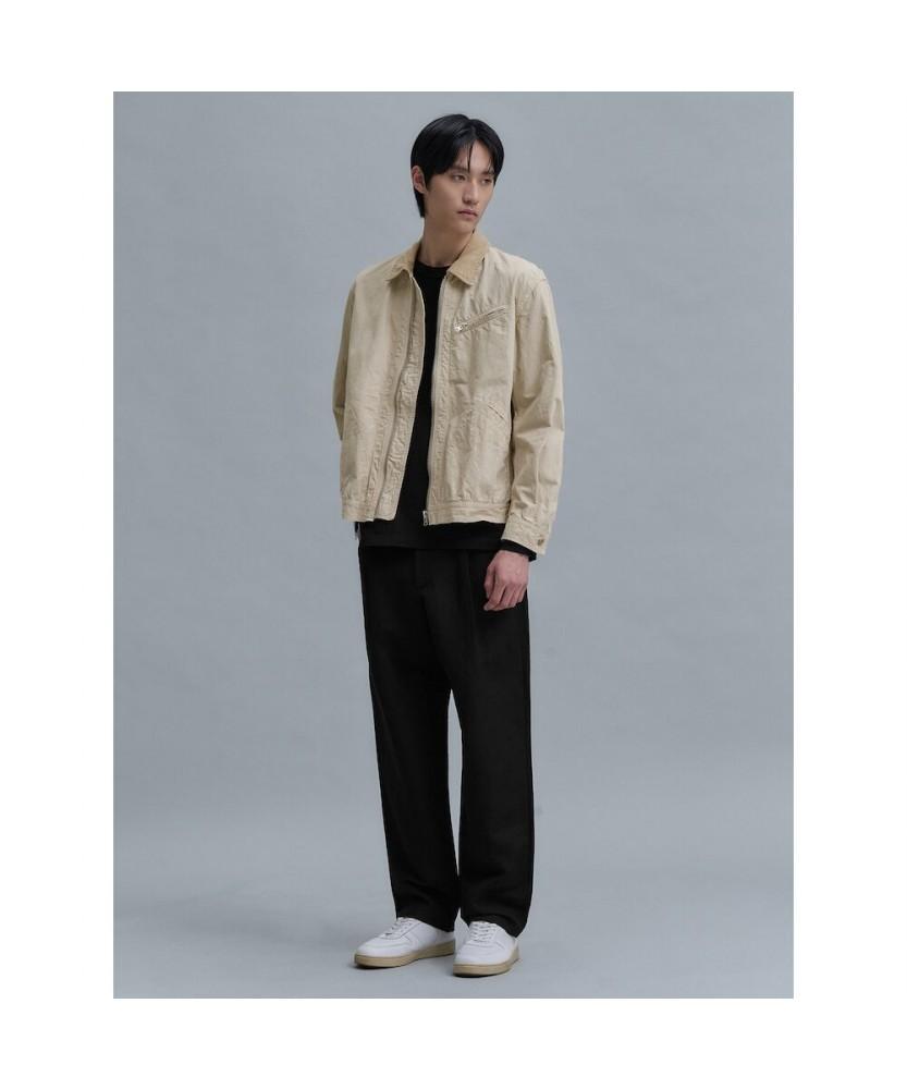 SHIFT.G Wool Linen Editor Setup Pants Black