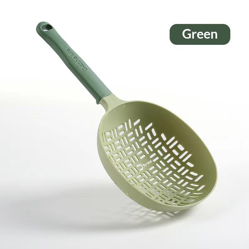 

1pc Heat-Resistant Food-Grade Noodle Colander With Efficient Hole Design Plastic Vegetable Strainer For Dumpling Wonton зелёный