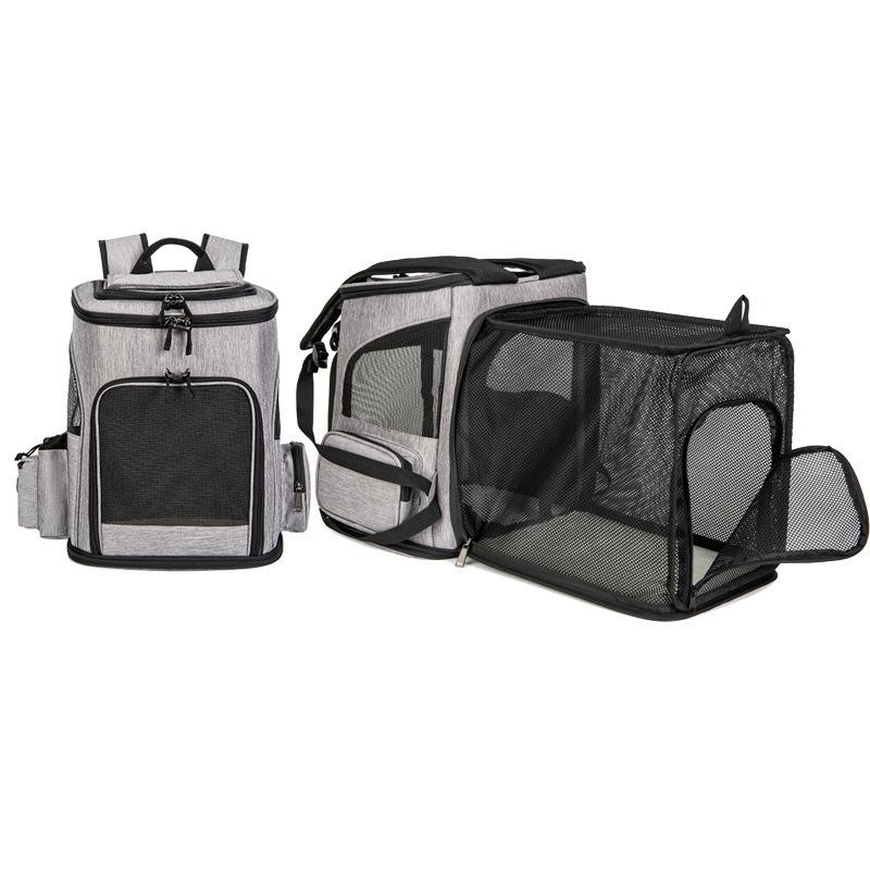 Dog bag breathable large capacity expansion small dog pet backpack going out portable folding backpack