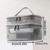Large Capacity Mesh Cloth Makeup Bag Travel Essentials Cosmetics Organizer Women Toiletry Bag Double Layer Design Cosmetic Bag