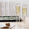 2/4/6 Pcs Double Wall Champagne Flutes Mouth-Blown Reusable Glass Best Gift For Parties Weddings Celebrations