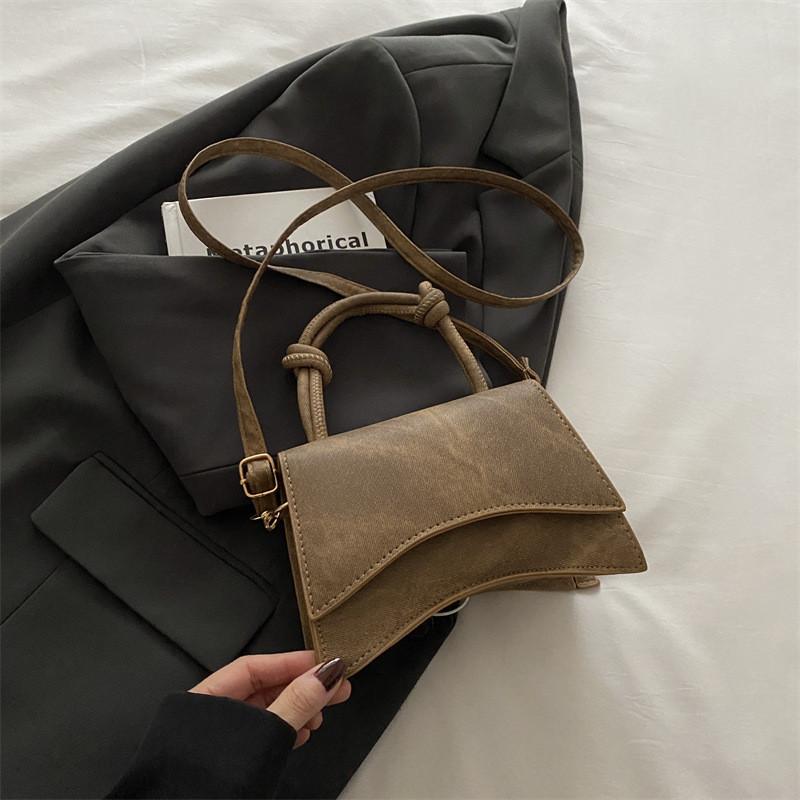 Elegant Women's Casual Pu Handbag Stylish Solid Color Small Square Bag For Fall