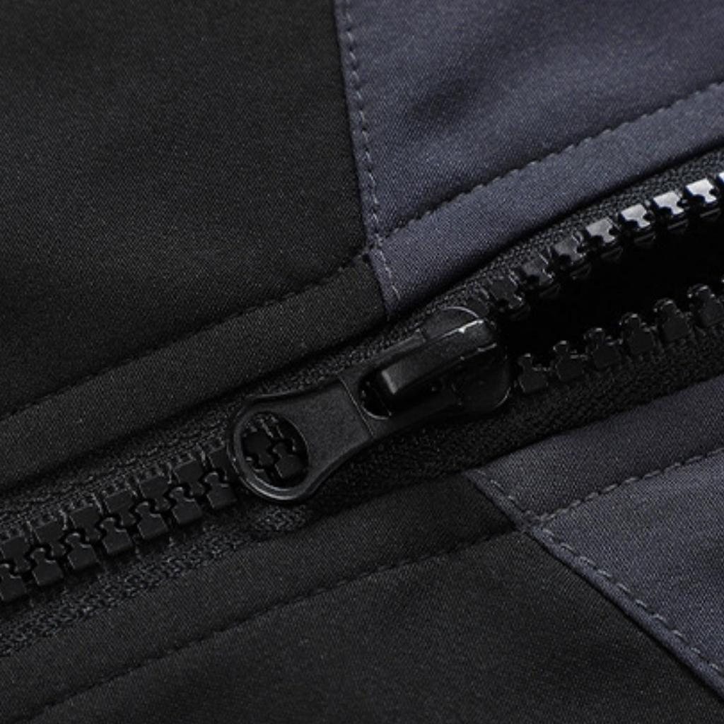 Men's Casual Color-blocking Windproof Sweatshirt And Sweatpants, Men's Hooded Zipper Sweatshirt And Sweatpants Two-piece Set