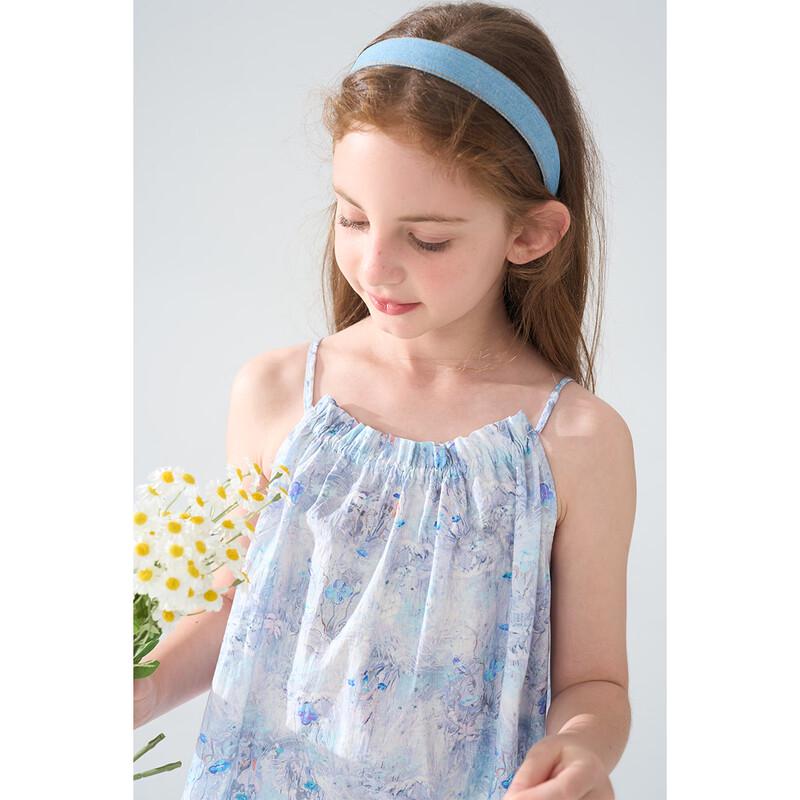Montagut Girls' Floral Spaghetti Strap Summer Dress