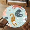 1pc Cat Pattern Round Chair Mat Area Rug - Non-Slip, Floor Mat for Office, Bedroom, and Indoor Decor C1118126