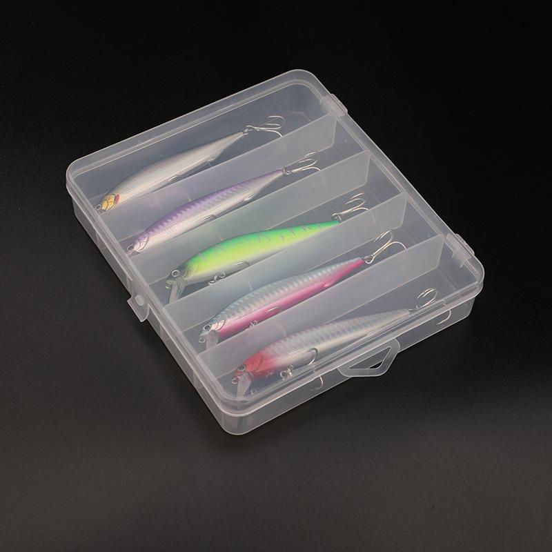 5-Piece Minnow Lure Set with Fixed Gear System, Great for Long Casting, Surface Rattling in Freshwater Fishing