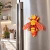 Lifelike Insect Model 3D Printed Bee Refrigerator Magnet, Realistic Flexible Joint Figurine, Articulated Jointed Toy Magnetic Decor for Kitchen Fridge