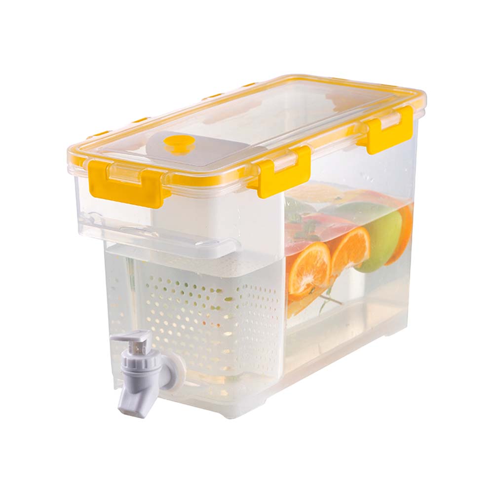 3.5L Water Bottle With Faucet Beverage Dispenser Cold Juice Lemon Water Beverage Pot Outdoor Refrigerator Water Bottle