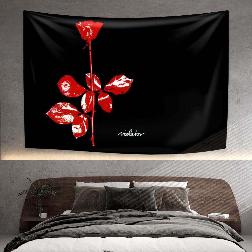 Britská rocková skupina Depeches Tapestry Módní Rock and Roll Hudba Domácí Dekorace Velká Látková Nástěnná Závěsná Krycí Ložnicové Pozadí