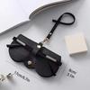 1pc Lychee Embossed Glasses Cover, Cute PU Leather Sunglasses Reading Glasses Bag Case Portable Travel Accessory