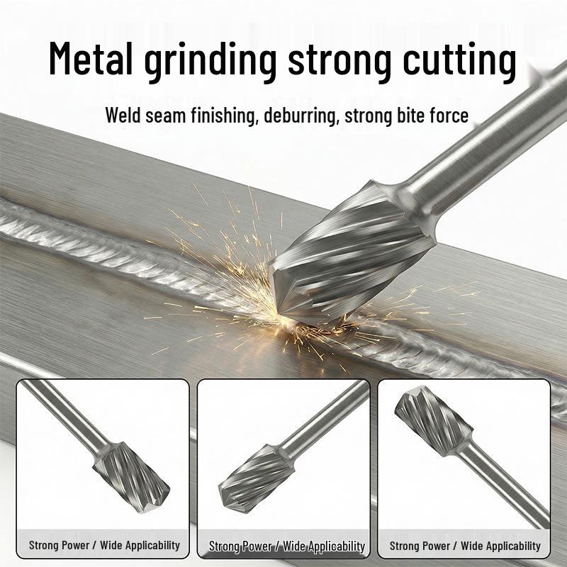 Hard Steel Rotary File Drill Bit for Metal and Woodworking, Grinding, and Deburring