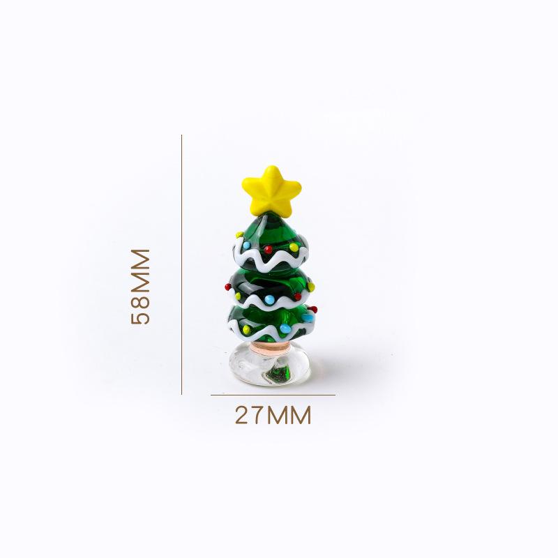 Christmas Glass Ornament Christmas Tree Santa Claus Creative Cartoon Desktop Ornament Car Ornament Decoration Gift