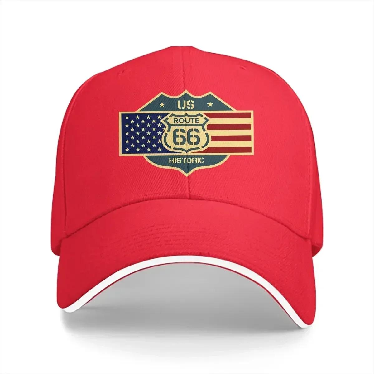 

Summer Cap Sun Visor US Hip Hop Caps U S Route 66 Peaked Hats 56-58cm
