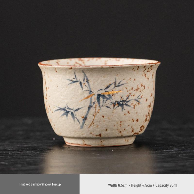 Набор чайников из красного кремня и бамбука Си Ши с ситечком и чашей для разлива Trendy Style