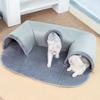 Non-Slip Bottom Cat Tunnel Bed 1pc 3-in-1 Warm Nest Play Mat Home Pet Kennel For Small Medium Cats Dogs Rabbits Pet Supplies