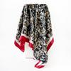 New leopard-print silk scarf, 90cm square, shawl, headscarf, faux silk satin scarf
