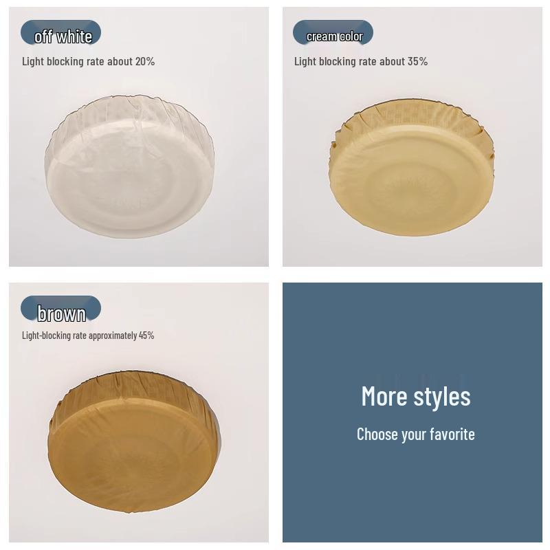 Anti-Glare Lampshade for Table and Ceiling Lamps - Parchment Film Shell Cover Lighting Accessory