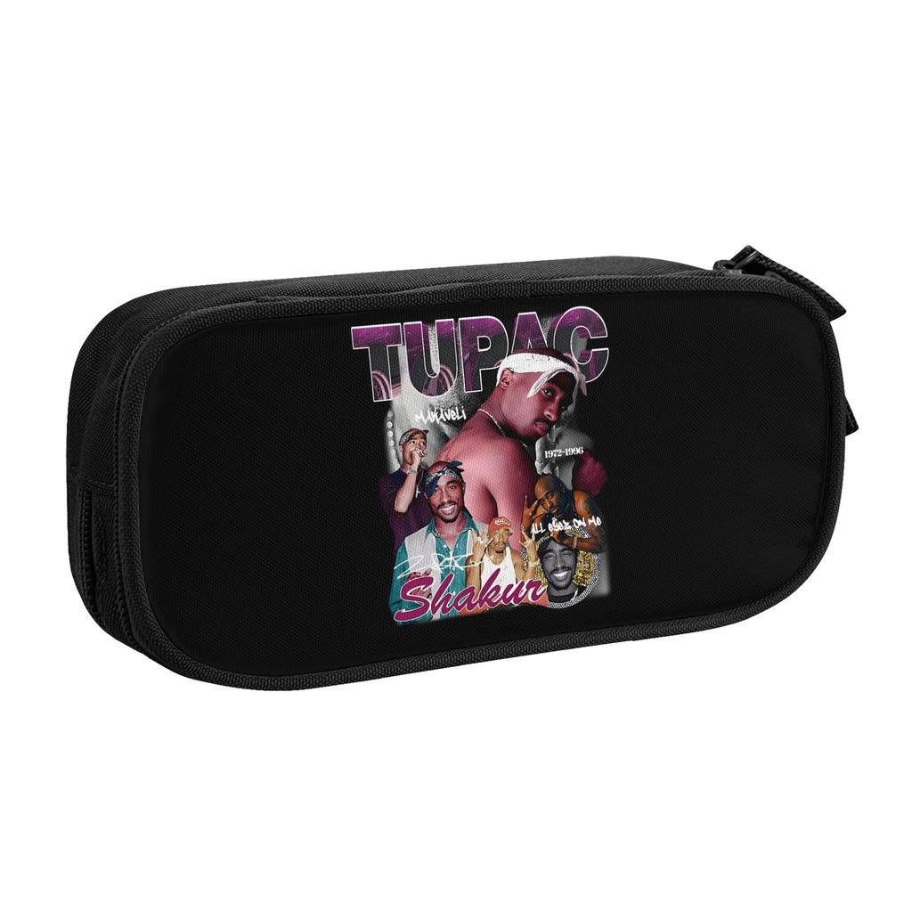Rapper Tupac Shakur 2Pac Makaveli Cute Pencil Case Boy Girl Large Capacity Pencil Bag School Supplies