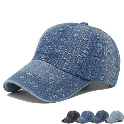 Spring Summer Cap Female Baseball Cap Male Sun Hat Denim Hat Sunscreen Ponytail Panama Cap Visor Hats