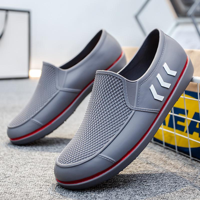 

Новые дождевые туфли с низким верхом, мужские водонепроницаемые сапоги, износостойкие водонепроницаемые бархатные туфли, мужская рабочая страховка, резиновая обувь с мелким горлом для мужчин 44 серый